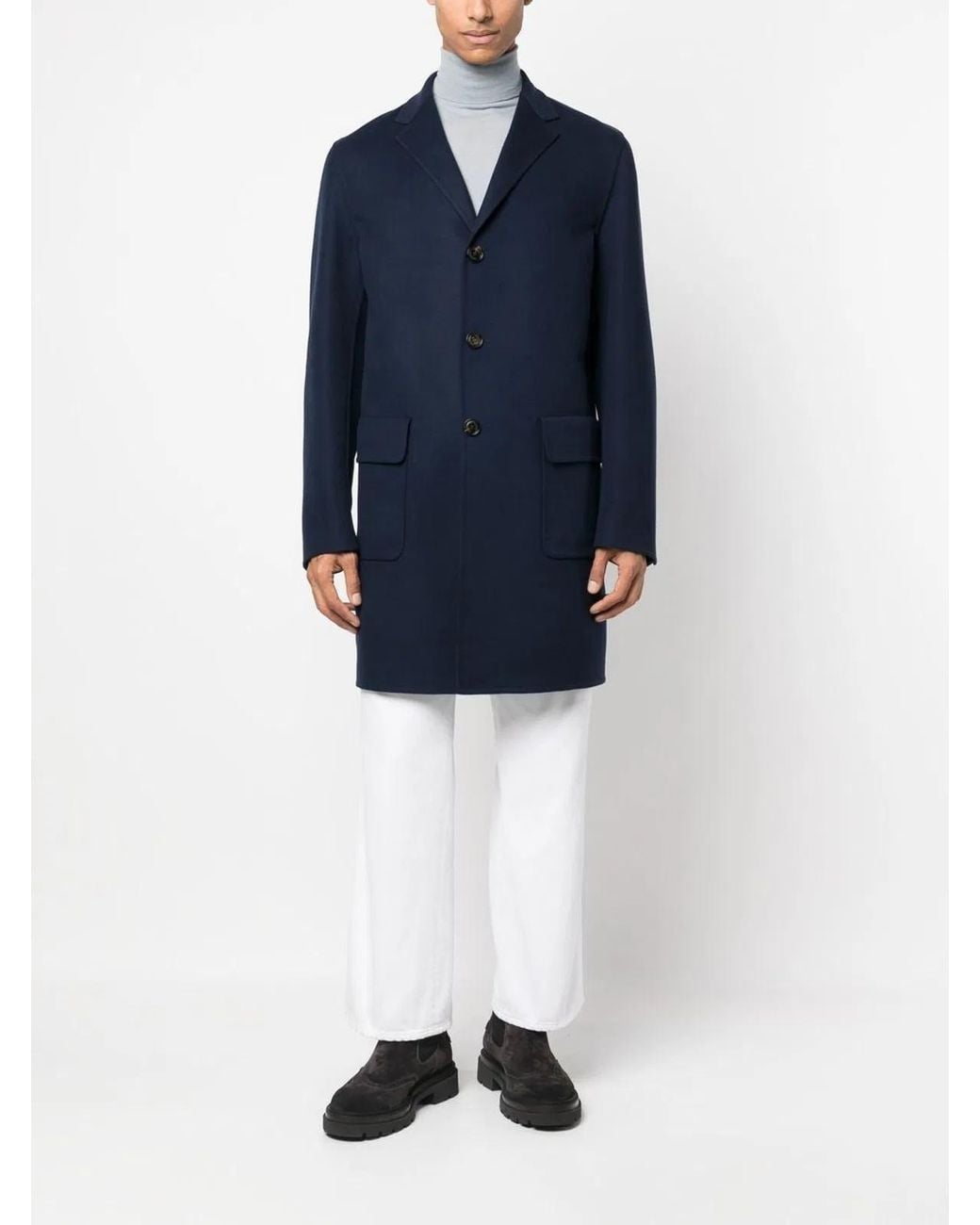 Colombo Blue Cp0034365184 Single Breasted Coat for men
