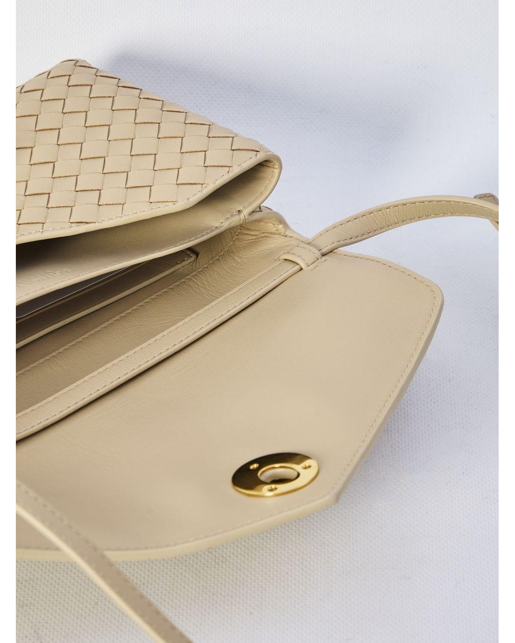 Bottega Veneta Natural Knot Lock Shoulder Bag