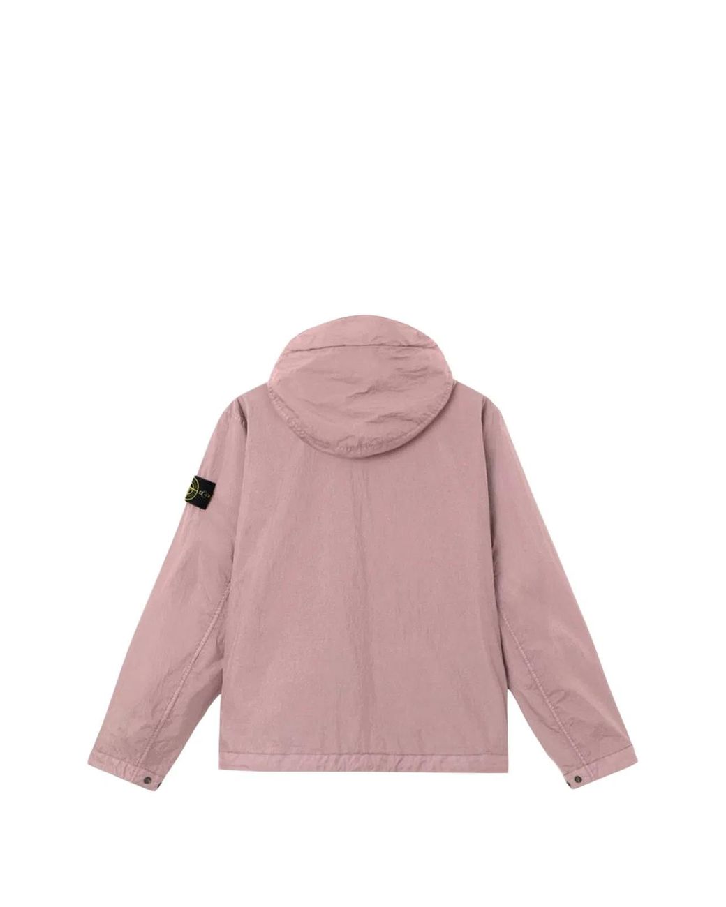 Stone Island Pink Hooded Logo-Patch Jacket for men