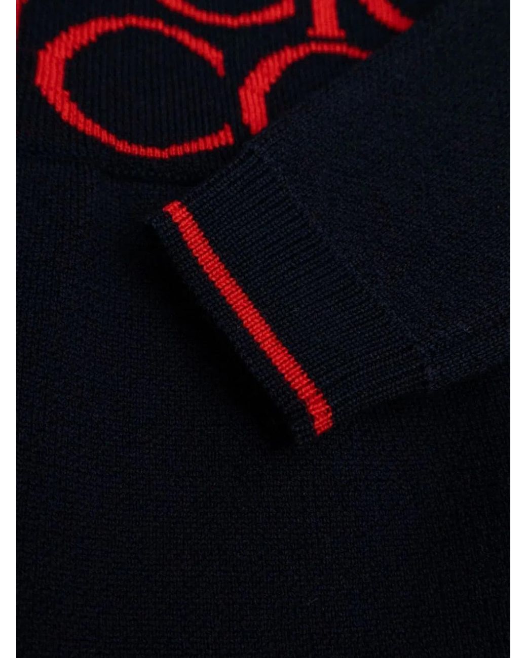 Gucci Red Logo-Jacquard Dress
