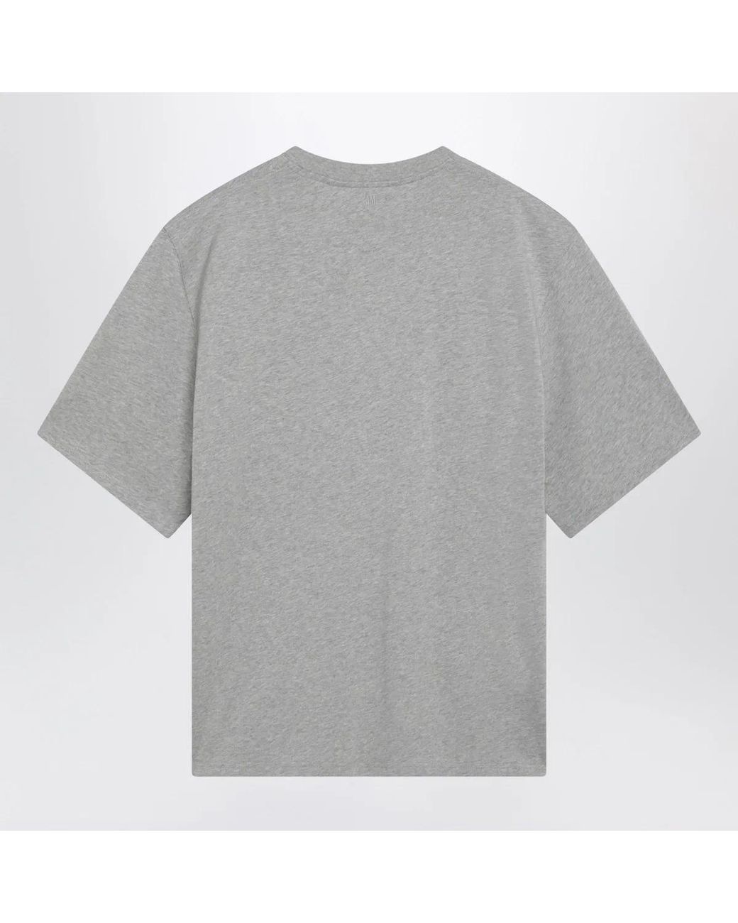 AMI Gray Ami De Coeur T-Shirt for men
