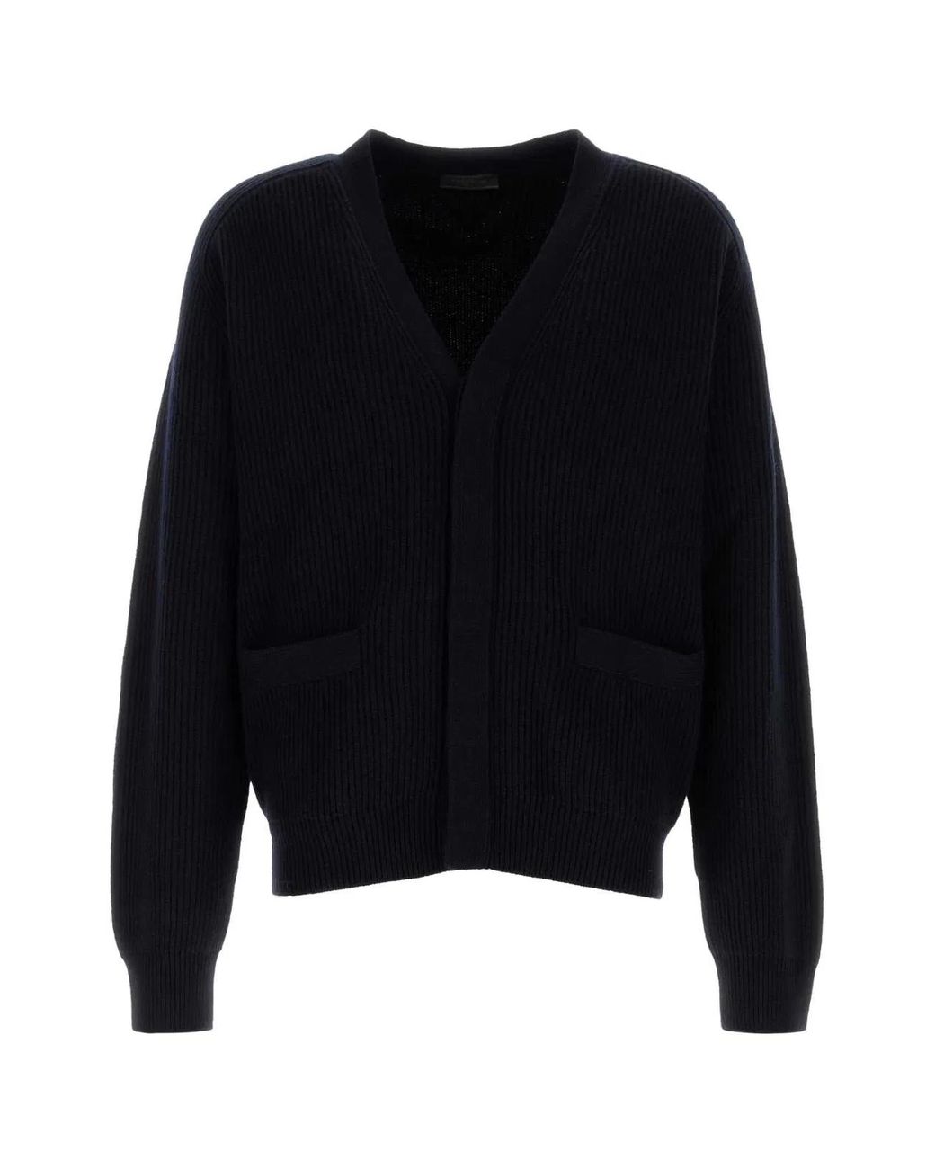 Prada Black Dark Cashmere Cardigan for men