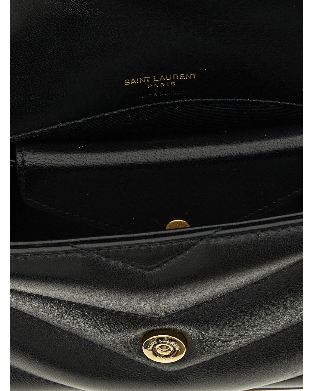 Saint Laurent Black 'Loulou' Mini Crossbody Bag