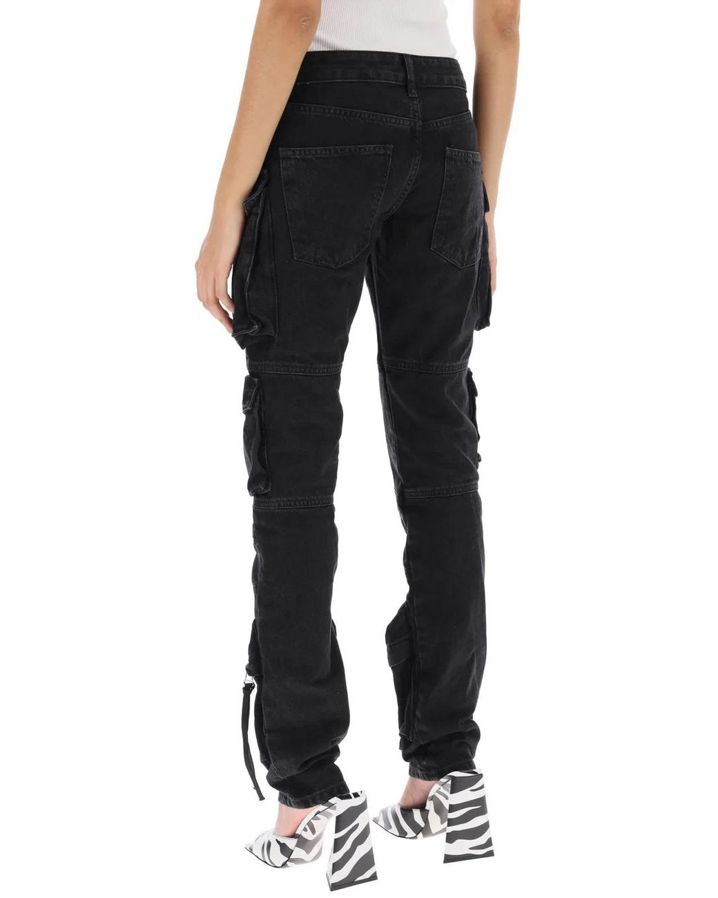 The Attico Black Essie Flared Cargo Pants