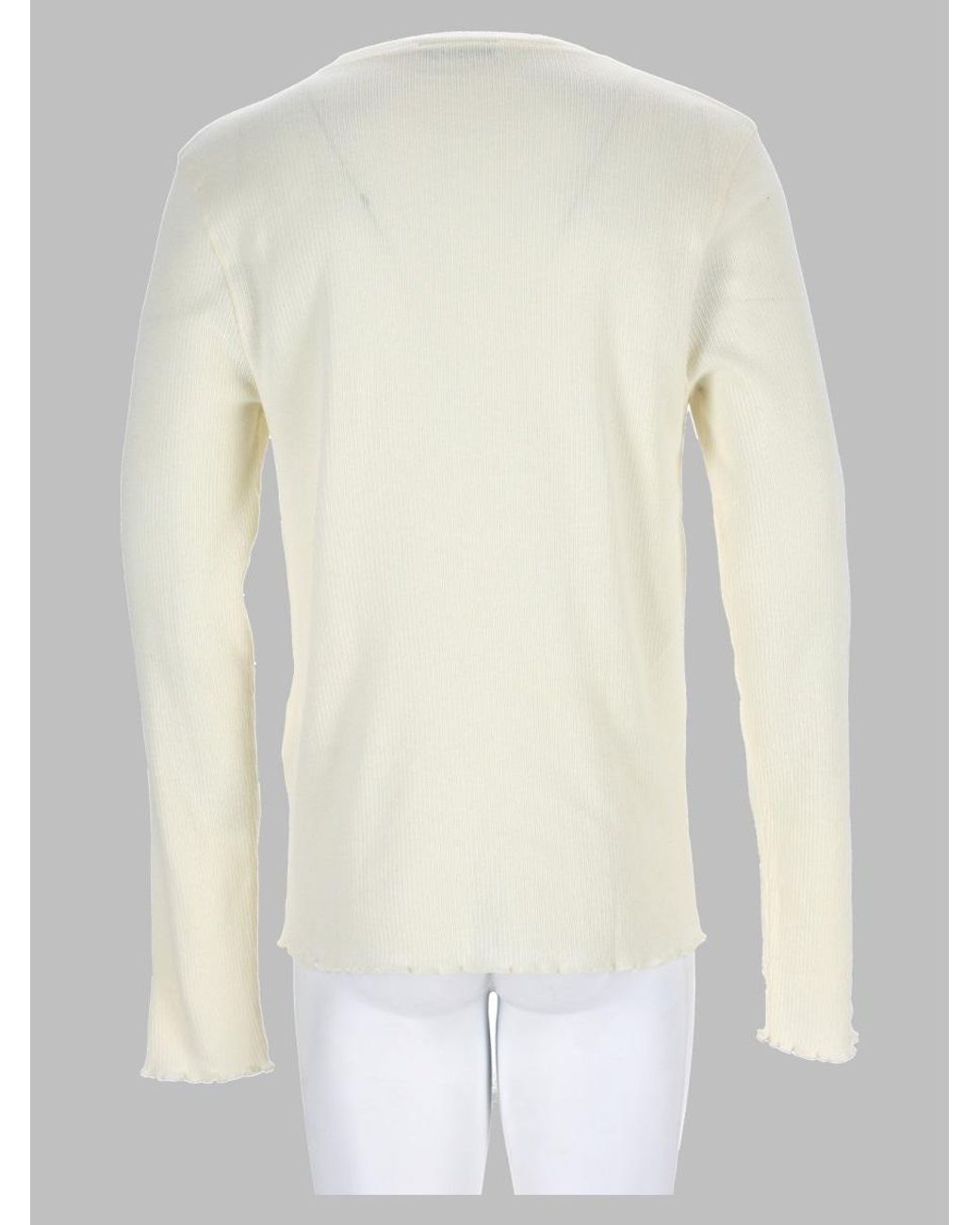 Our Legacy White Ribbed Graphic T-Shirt for men