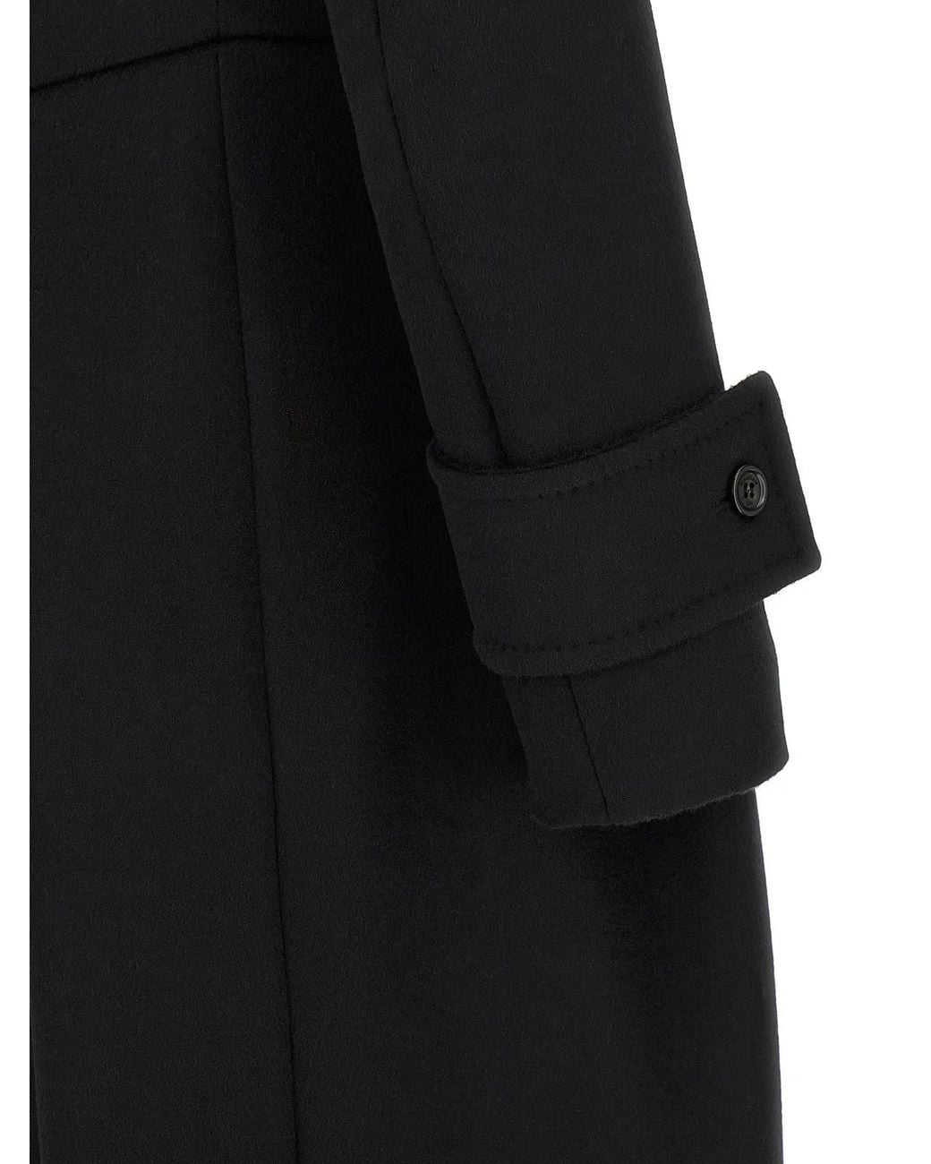 Max Mara Black Wool Coat Clothing