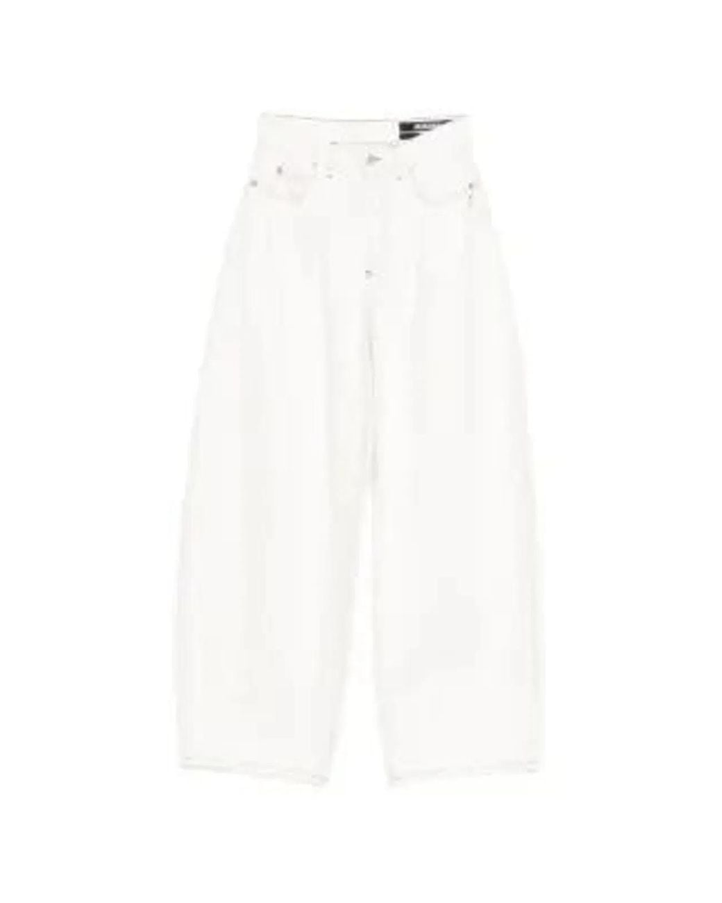 Jacquemus White The Ovalo De-Nîmes Jeans