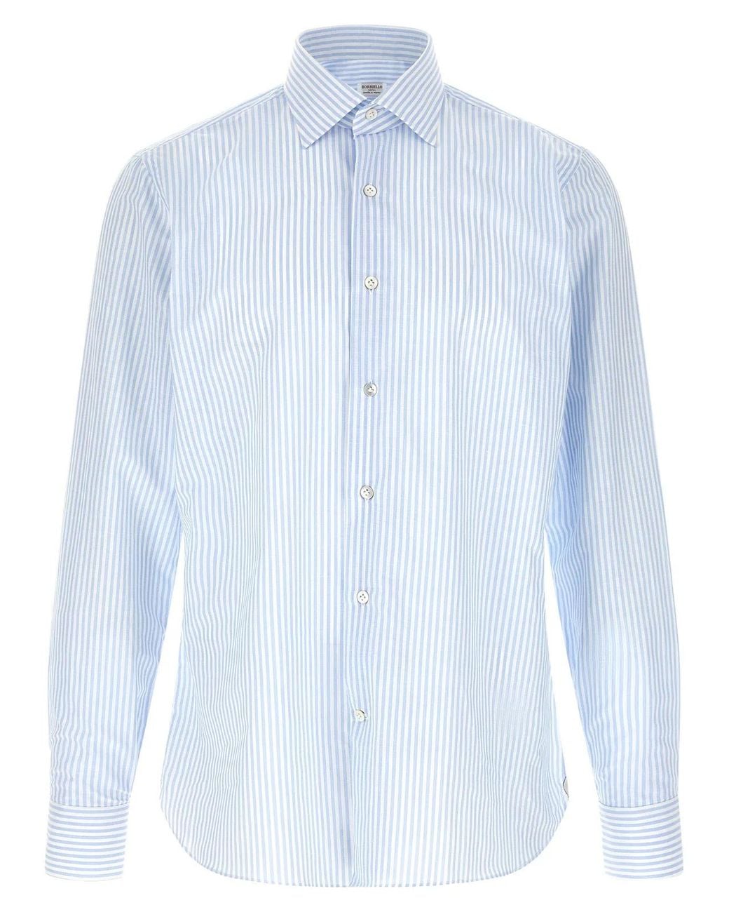 Borriello Blue Striped Shirt for men