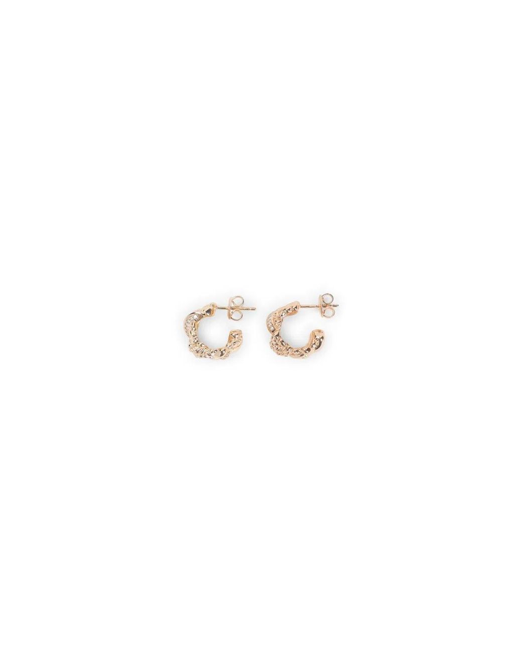 Bottega Veneta White Brass Earrings
