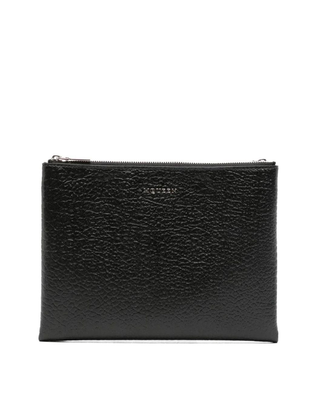 McQueen Black Cross Bar Clutch