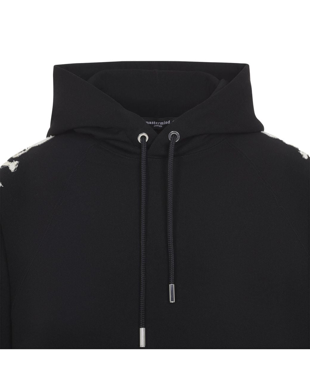 Mastermind Japan Black Overlapping Hoodie for men