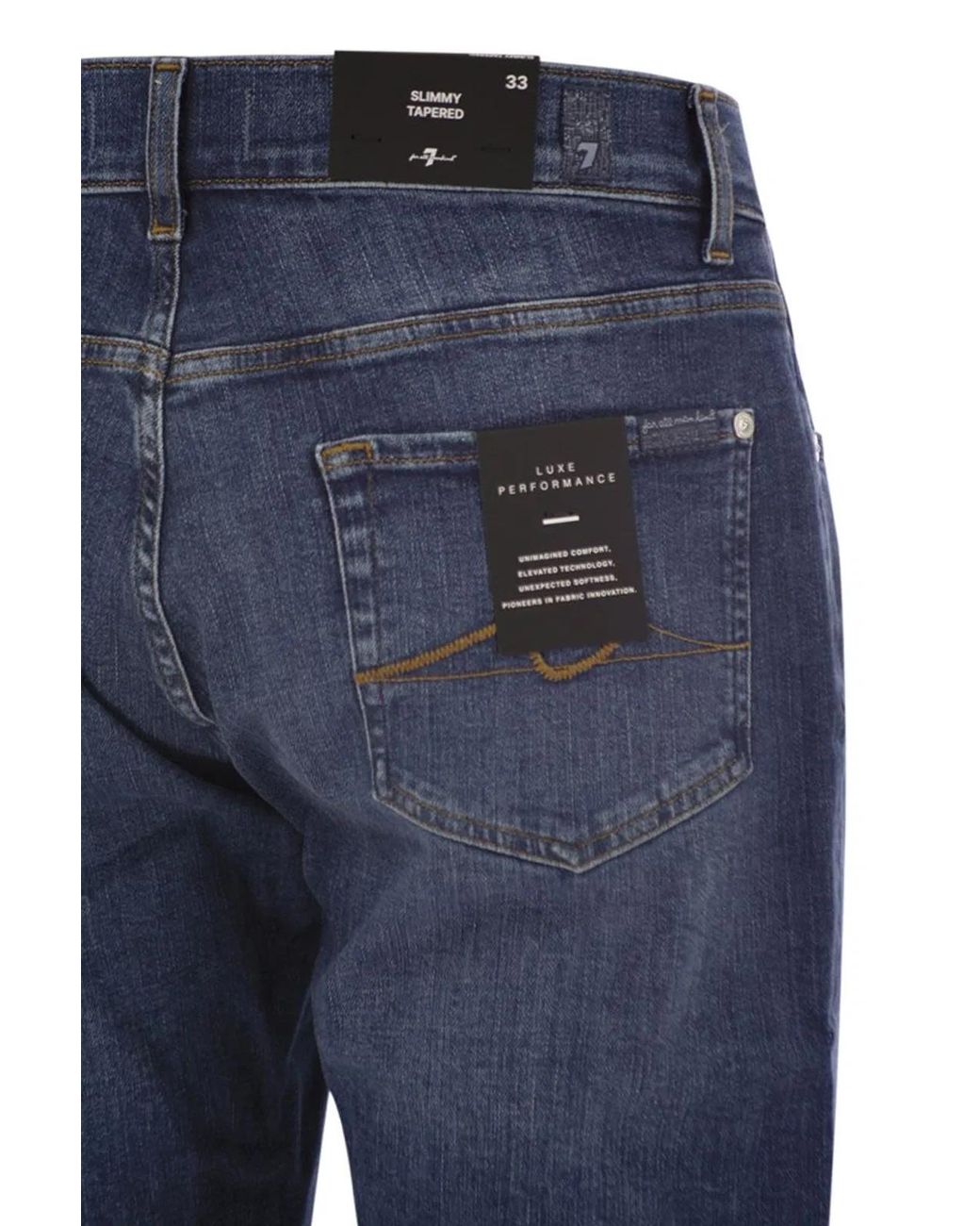 7 For All Mankind Blue Slimmy Tapered for men