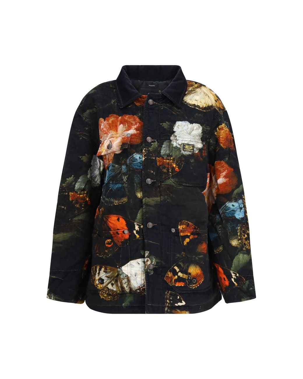 R13 Black Relaxed Chore Jacket