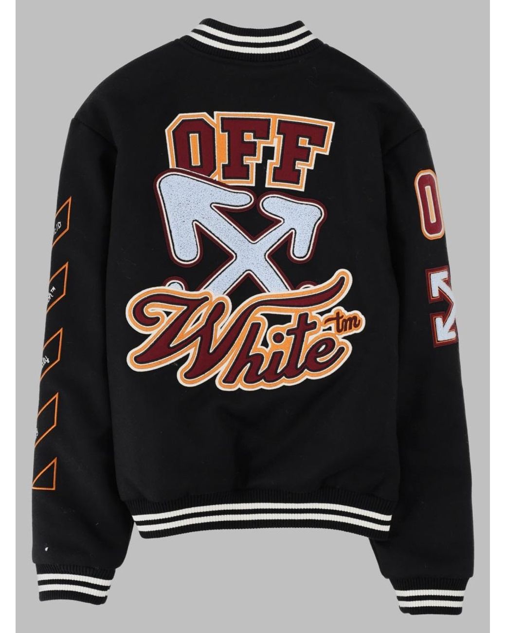 Off-White c/o Virgil Abloh Black Style Patch Varsity Kids T-Shirt
