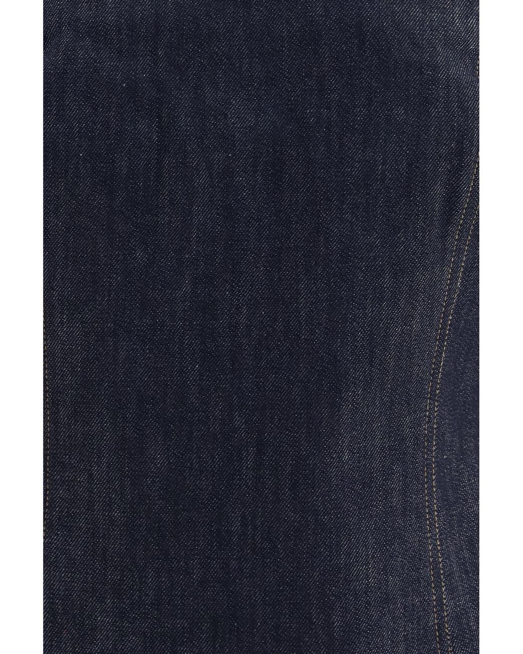 Brunello Cucinelli Blue Denim Effect Twill Bandeau Top