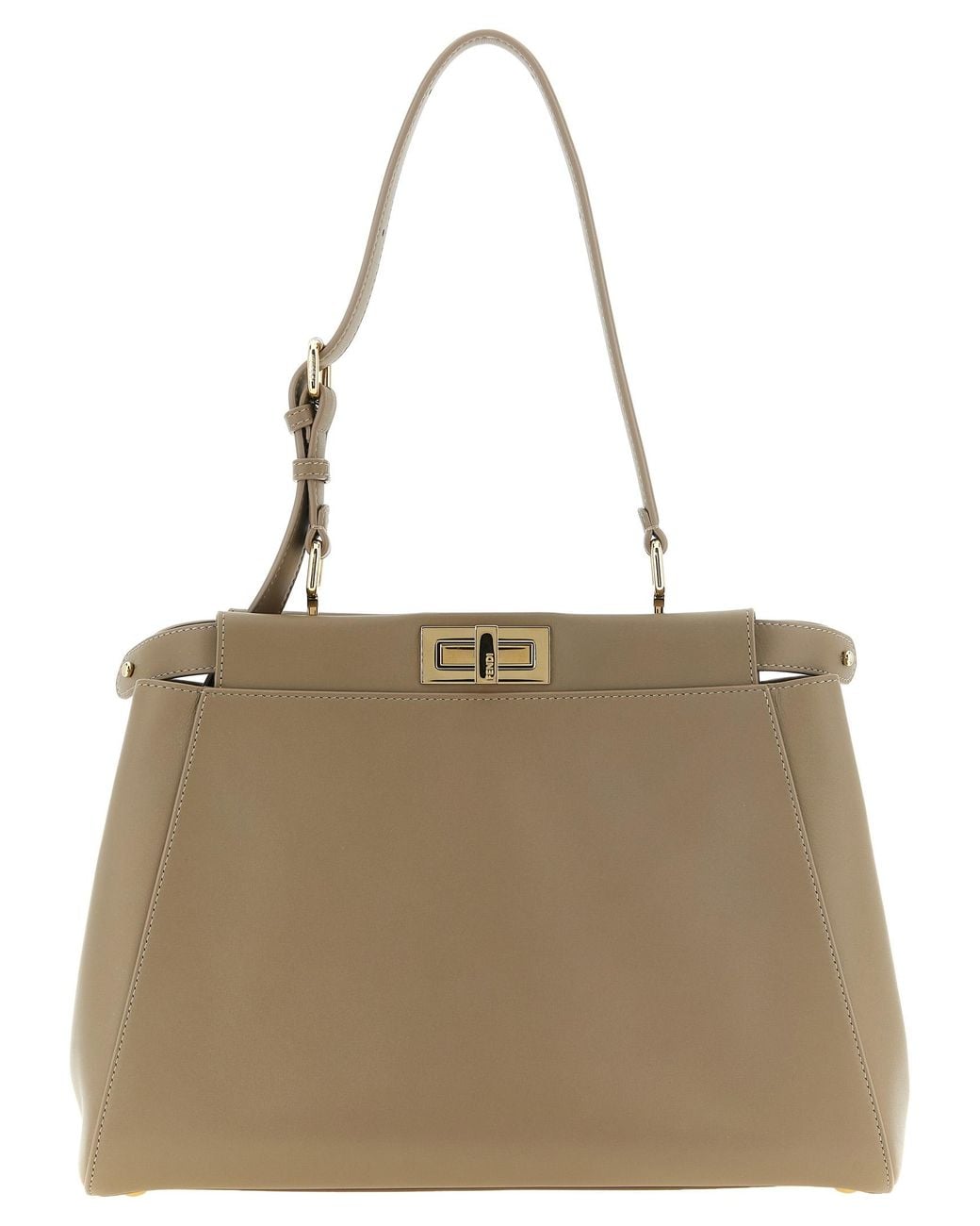 Fendi Natural 'My Peekaboo' Medium Shoulder Bag