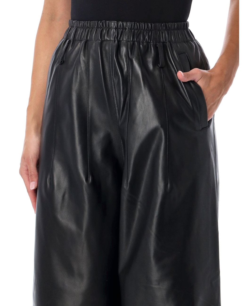 Frankie Shop Black Oakdale Leather Pants
