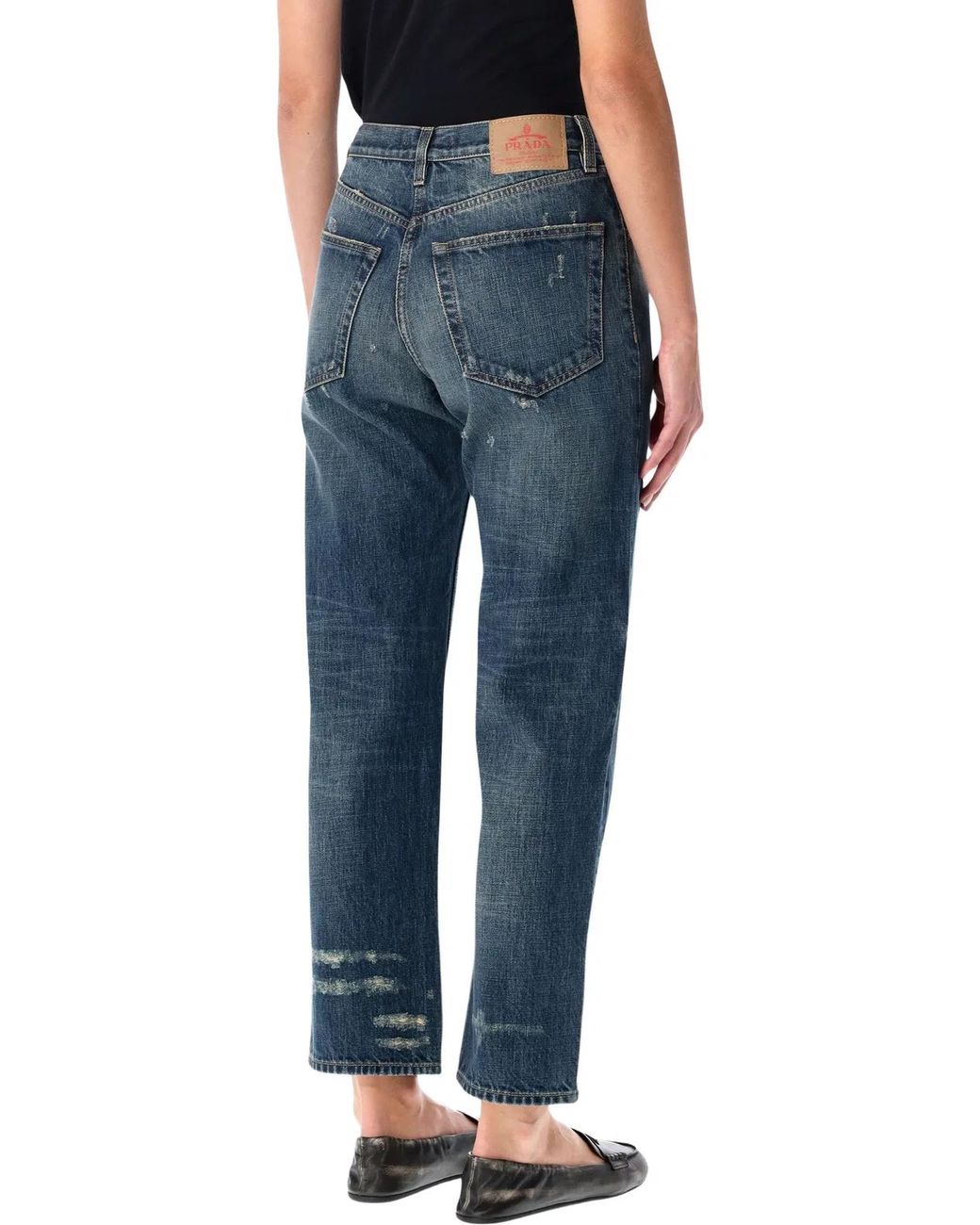 Prada Blue Cotton 5 Pockets