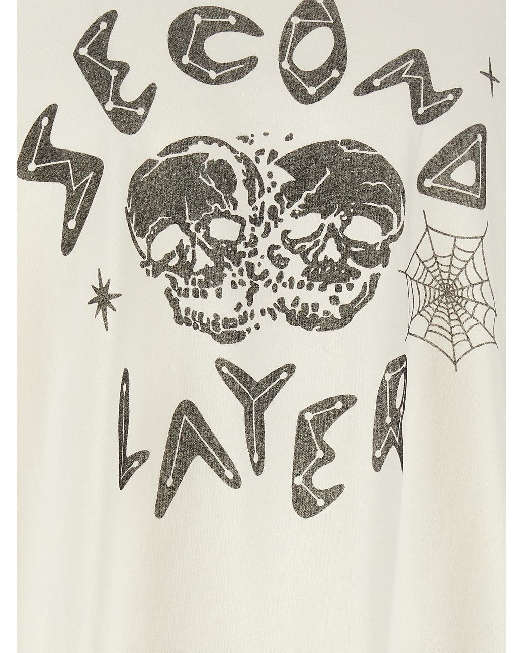 Second/Layer White 'Skull' T-Shirt for men