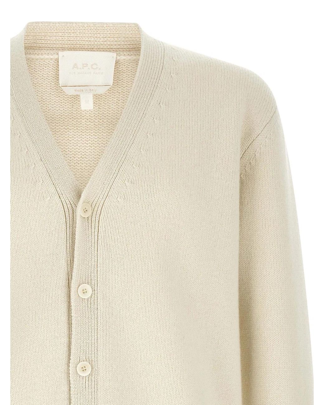 A.P.C. Natural 'Kevin' Cardigan for men