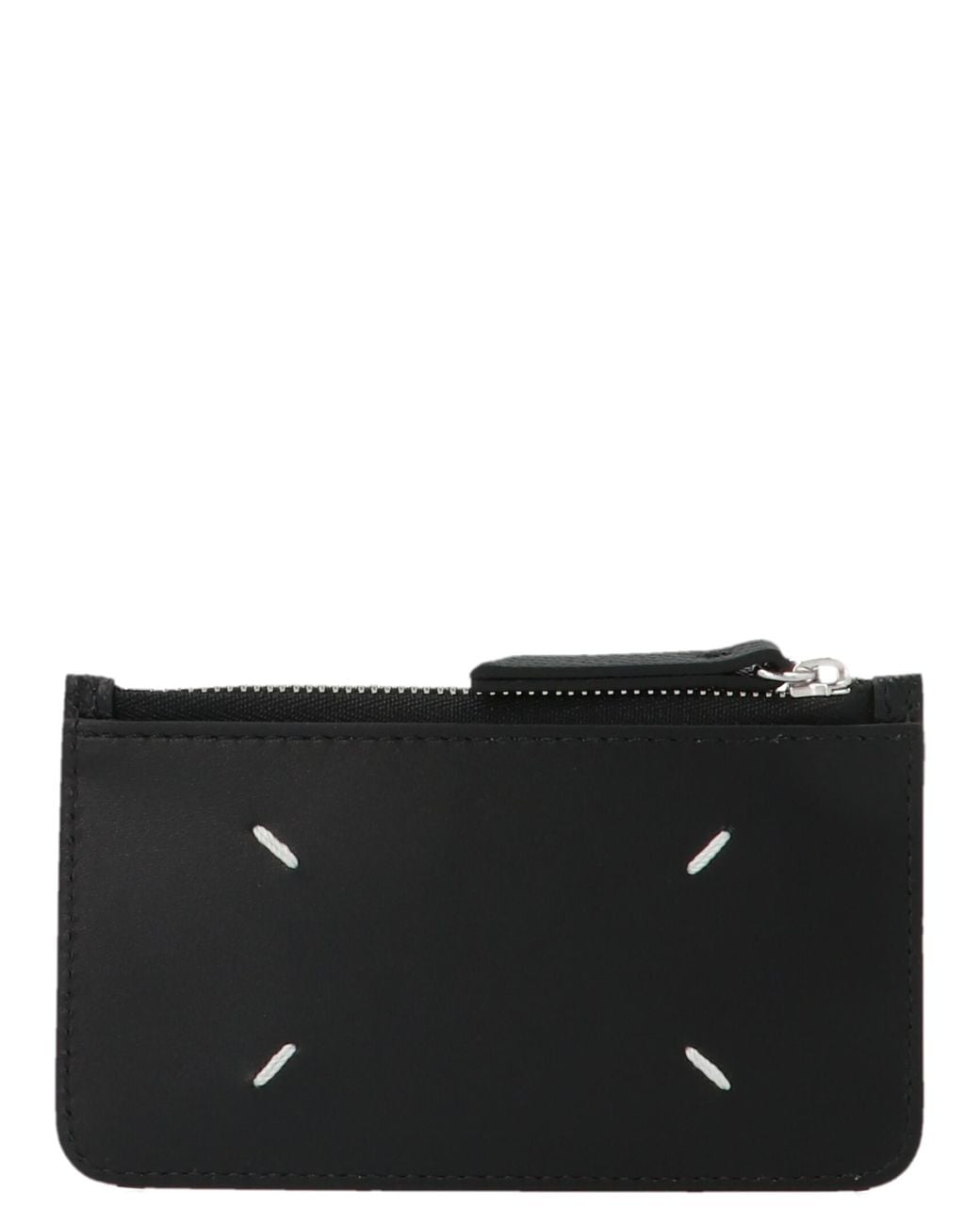 Maison Margiela Black 'Stitching' Card Holder for men