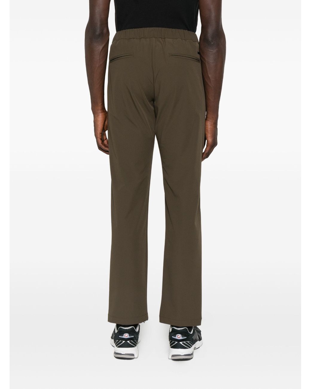 Herno Gray Pleated Drawstring Trousers for men