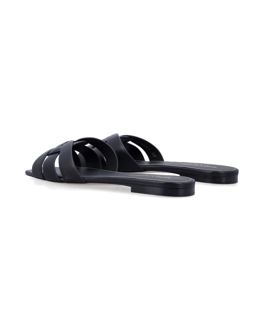 Saint Laurent Blue Solid Tribute Sandals