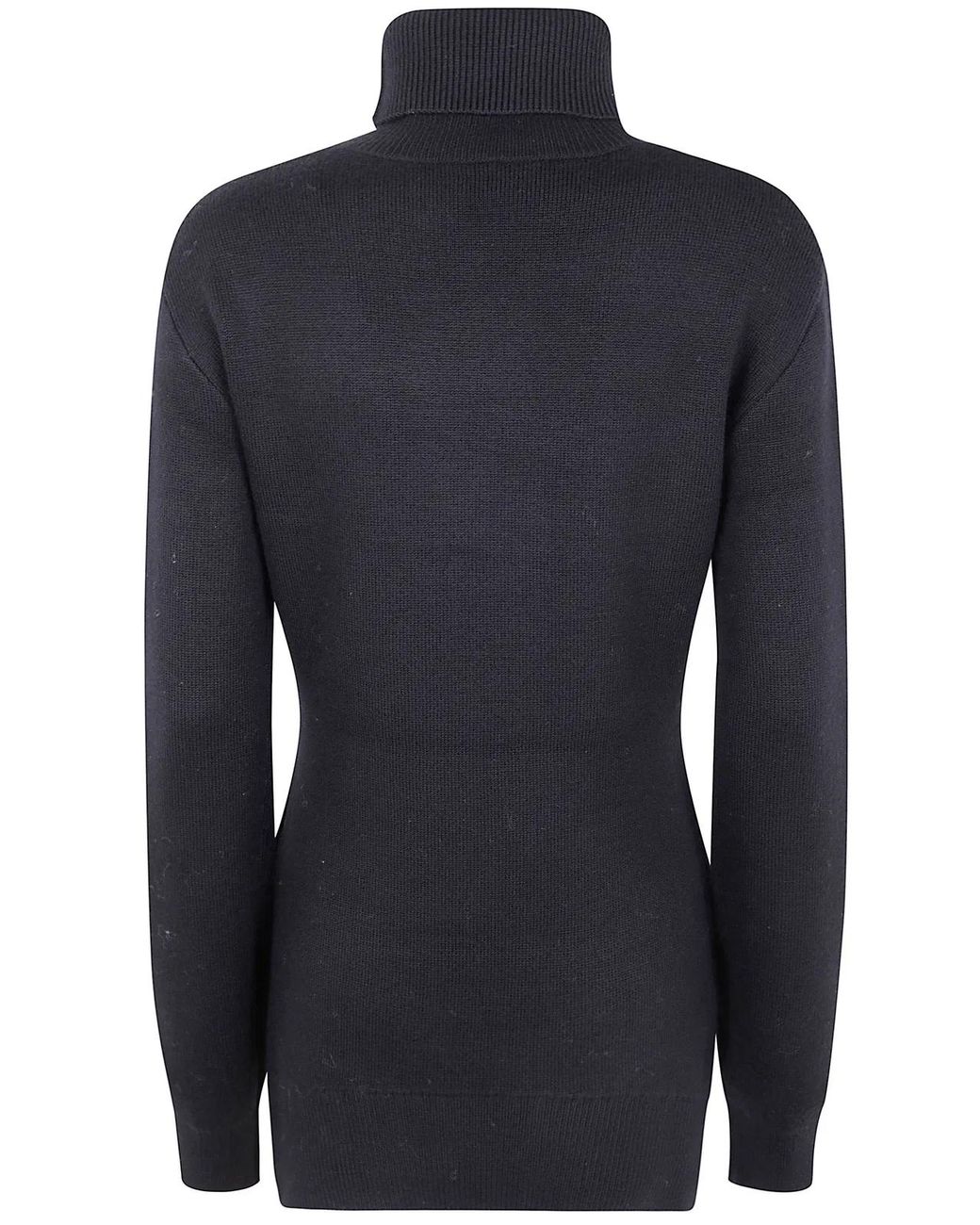 Totême Blue Cashmere Merinos Highneck Double Knit