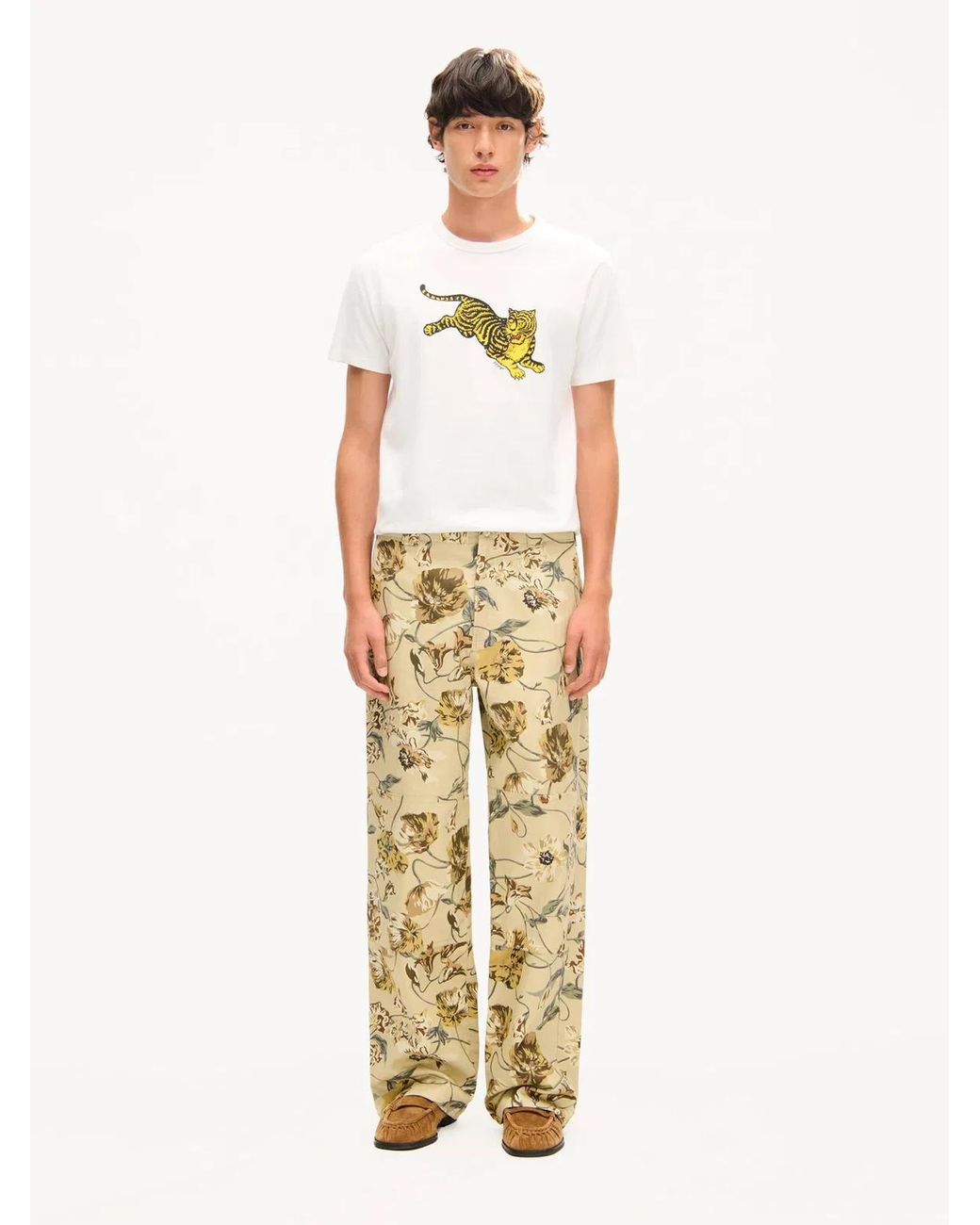 KENZO White T-Shirt With Tiger for men