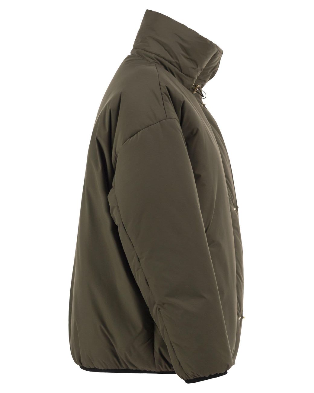 Fay Green Padded Nylon Jacket With Hooks