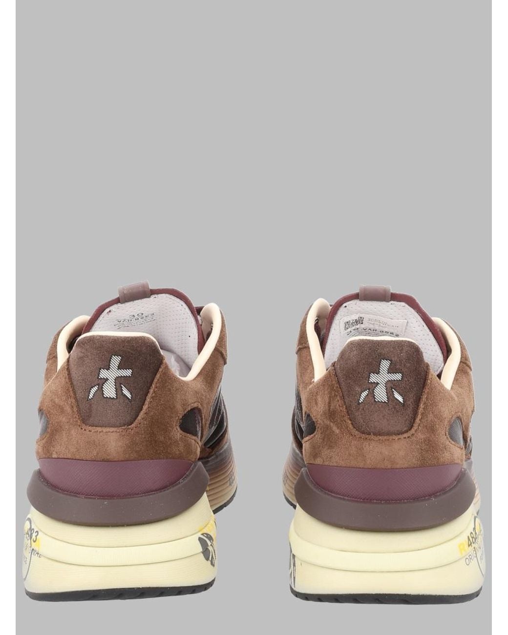 Premiata Purple Suede Fabric Panel Detailing Sneakers