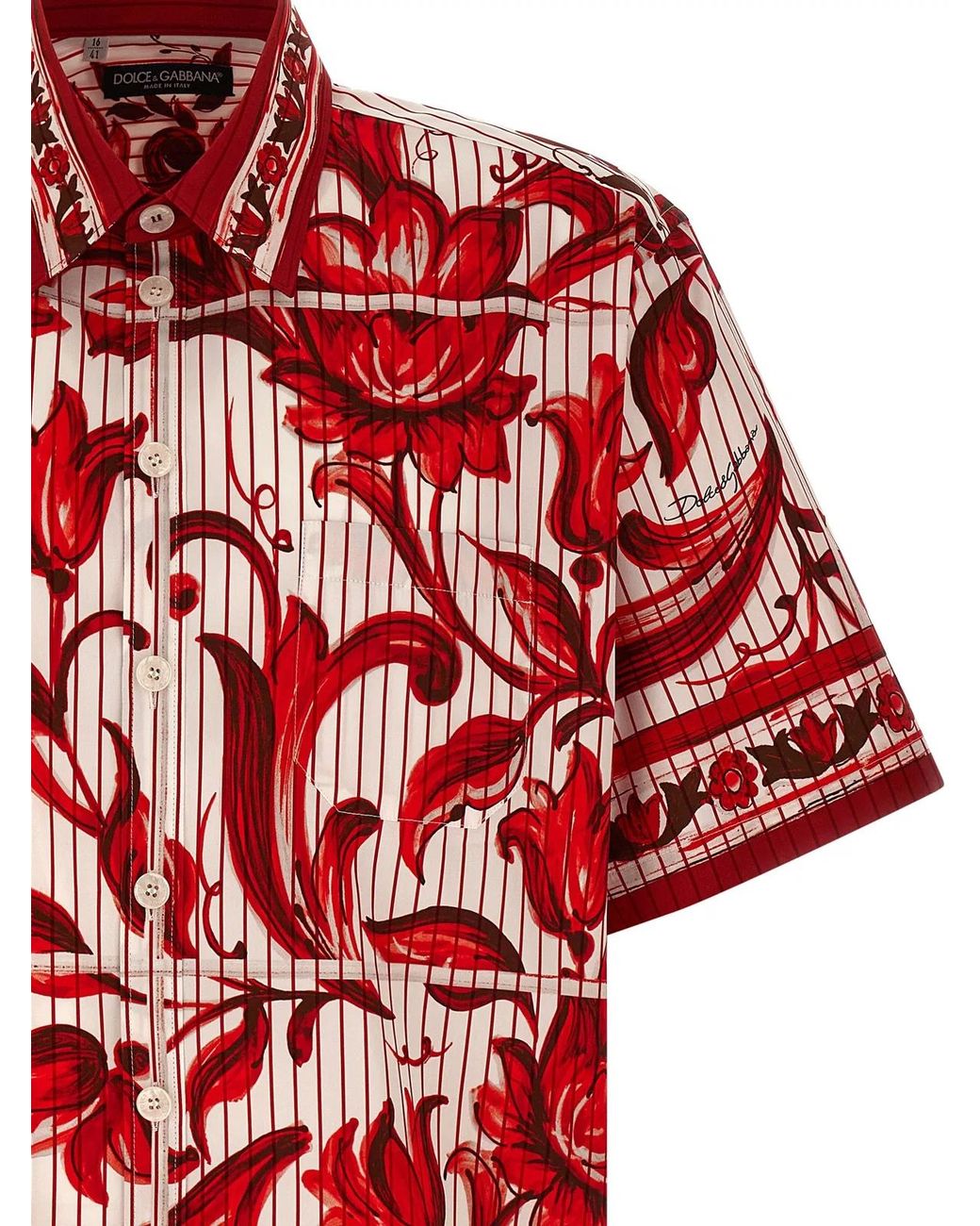 Dolce & Gabbana Red Dolce & Gabbana 'Maiolica' Shirt for men