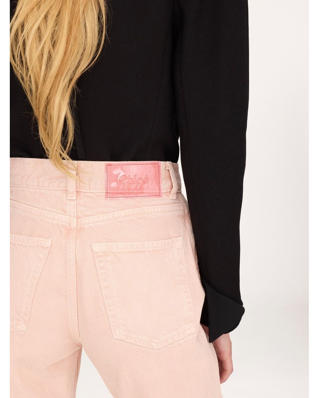 Chloé Pink Straight-Leg Jeans
