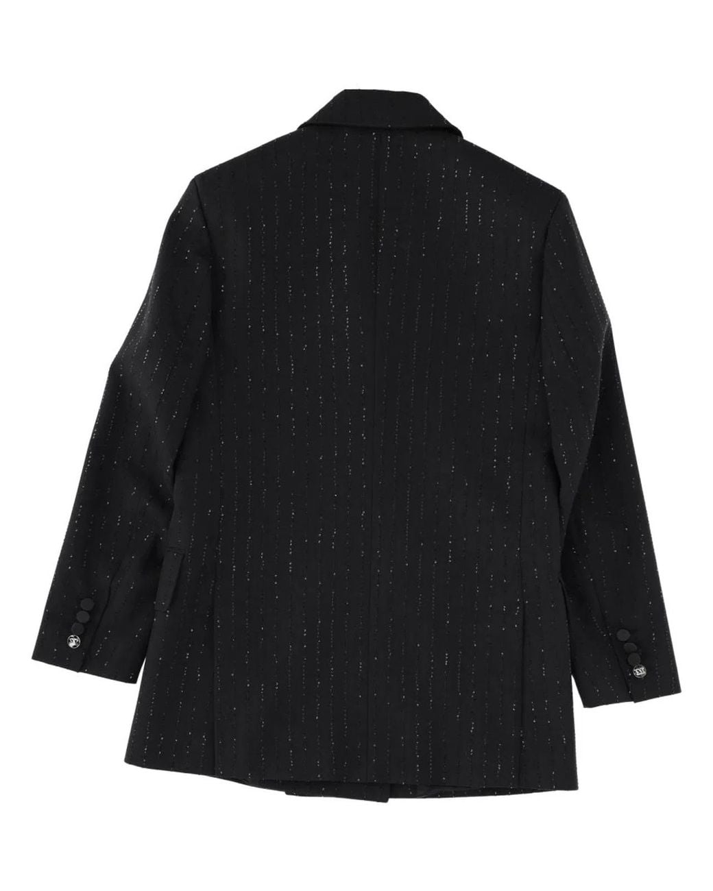 Max Mara Black Doublebreasted Jacket With Rhinestone Details