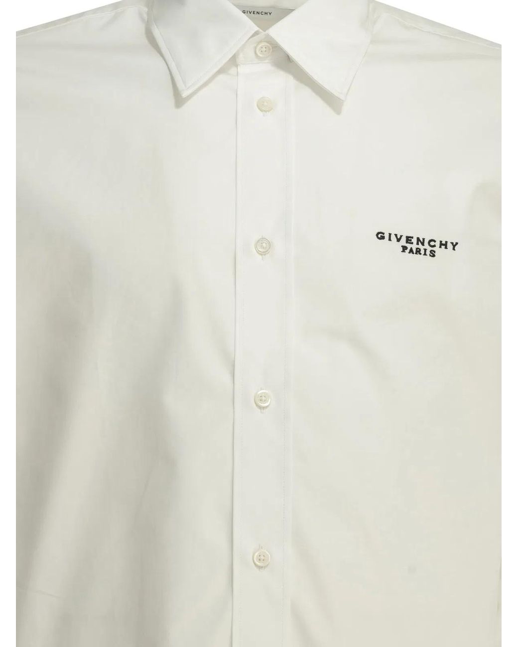 Givenchy White Camicia Casual Con Logo for men