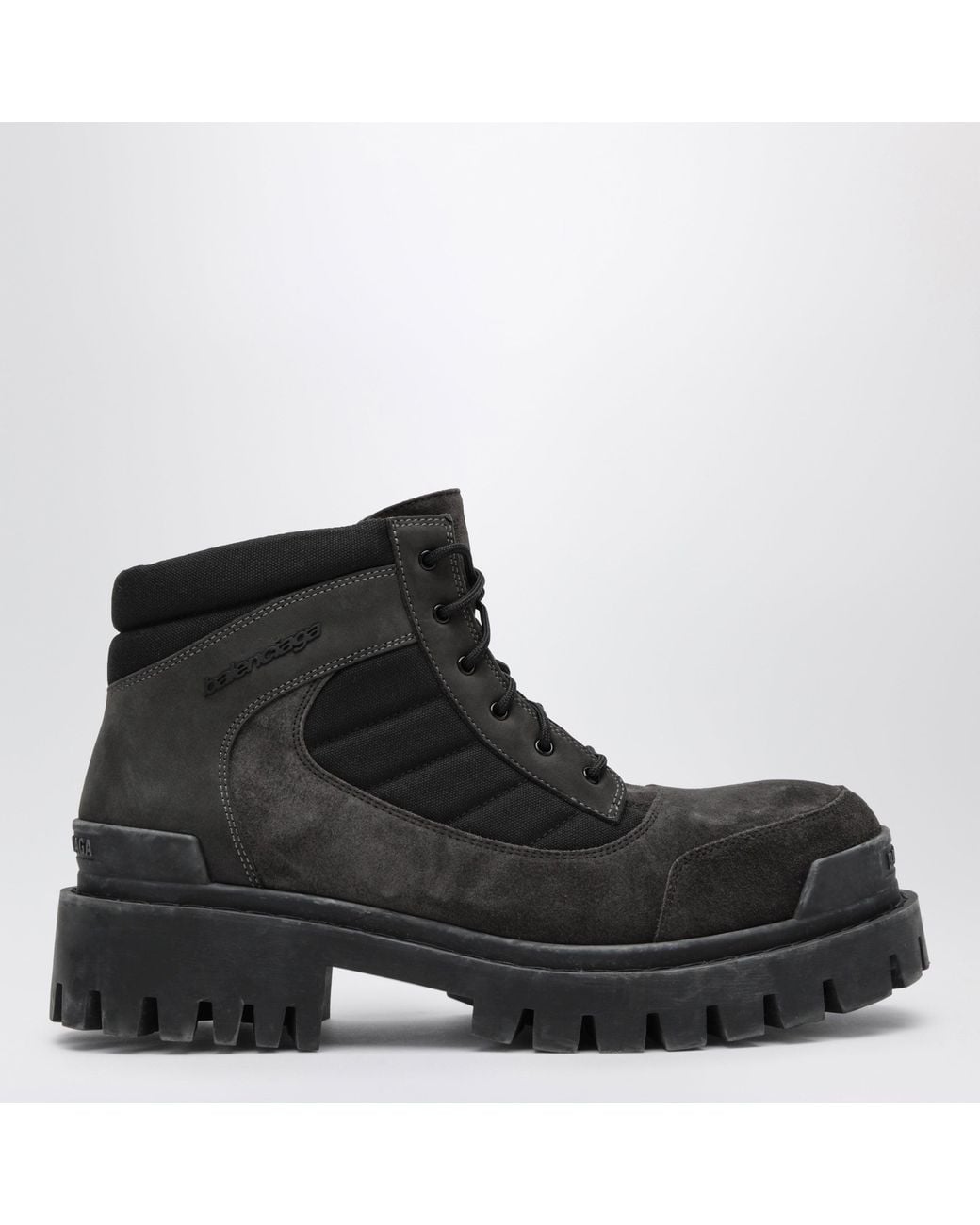 Balenciaga Black Combat Strike Ankle Boots for men