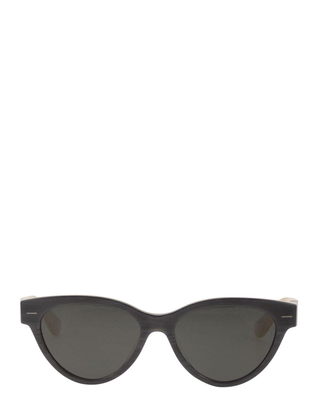 Brunello Cucinelli Gray Acetate Cat-Eye Sunglasses With Polarised Lenses