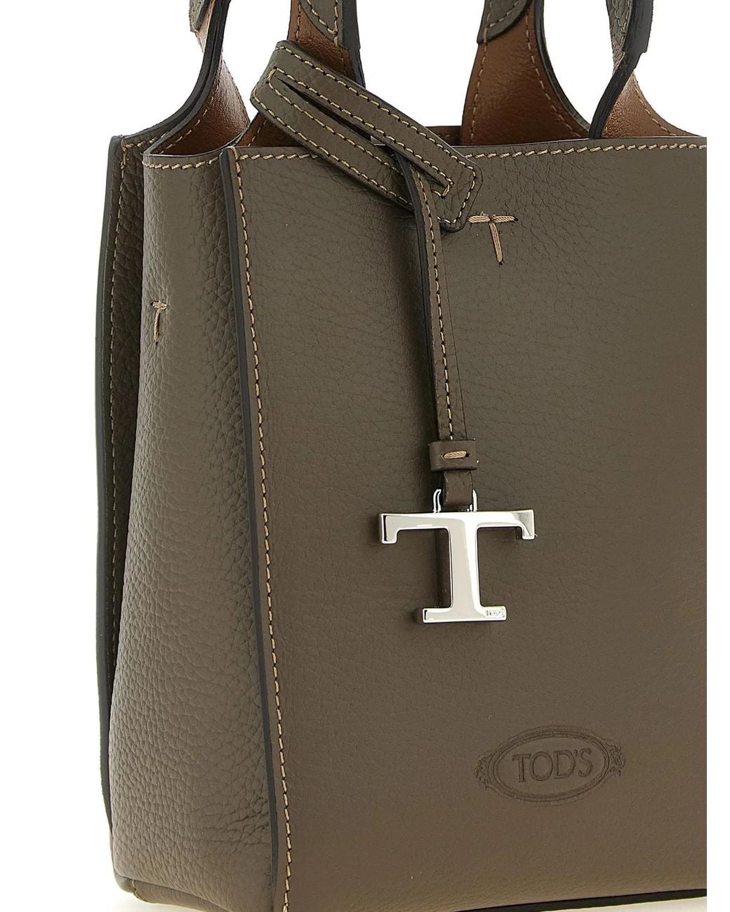 Tod's Brown Micro 'T Timeless' Handbag