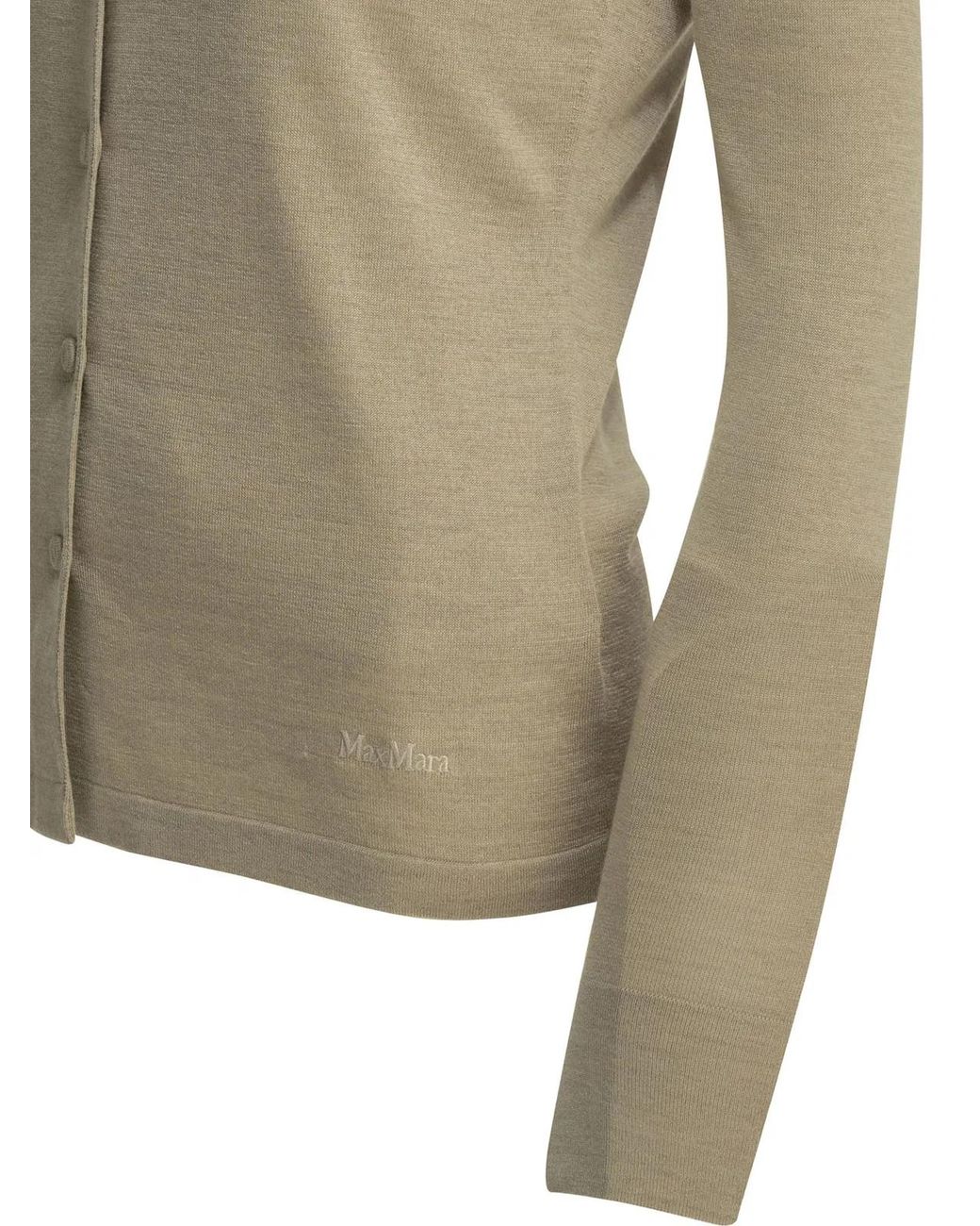 Max Mara Green Silk Cashmere Cardigan