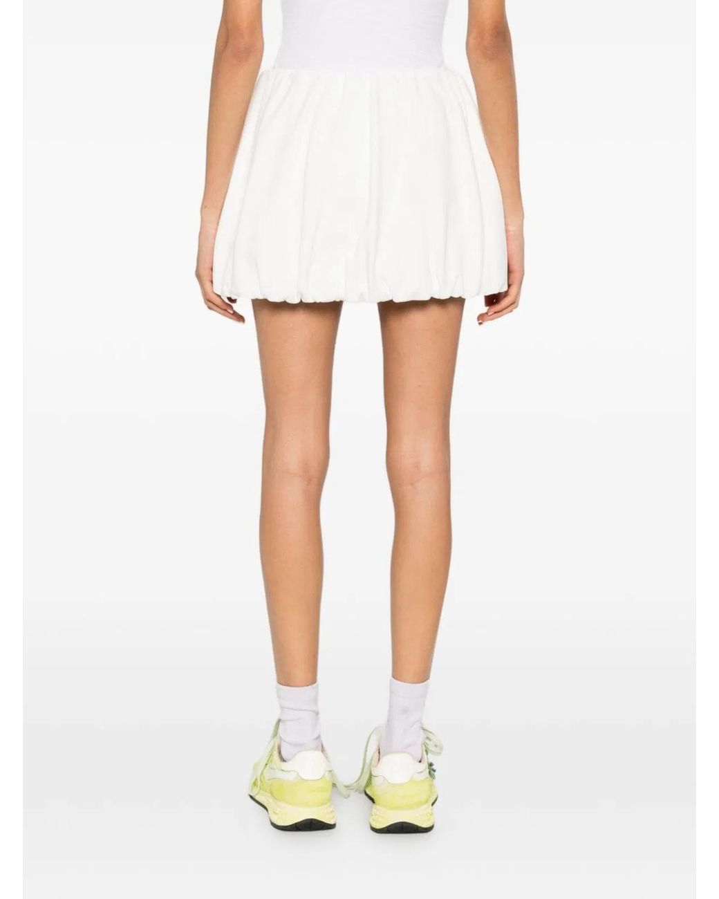 DUNST White Cotton Mini Skirt