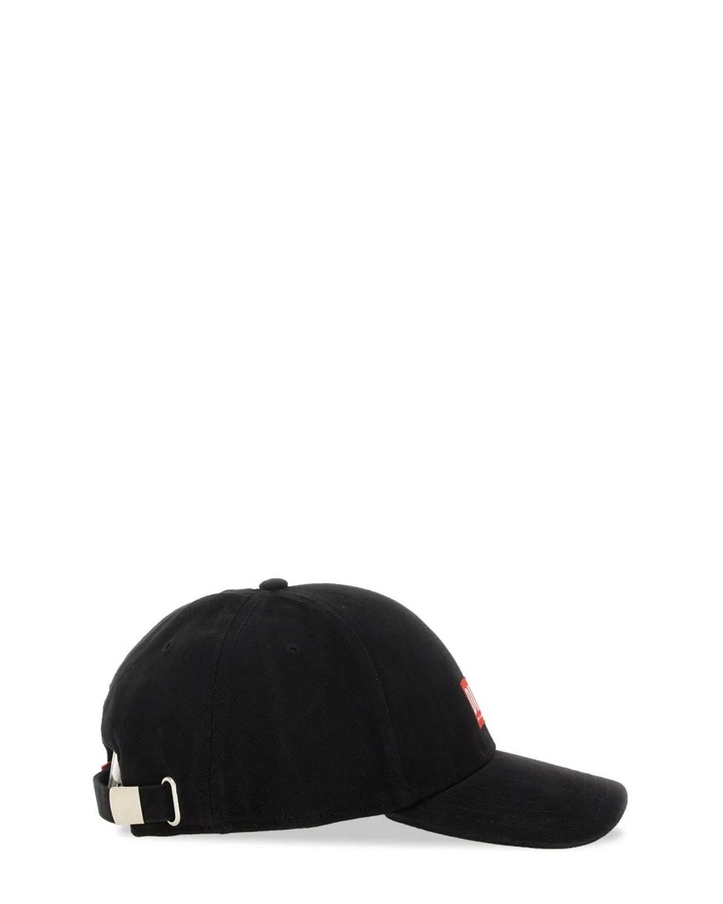 DIESEL Black Baseball Hat With Logo for men