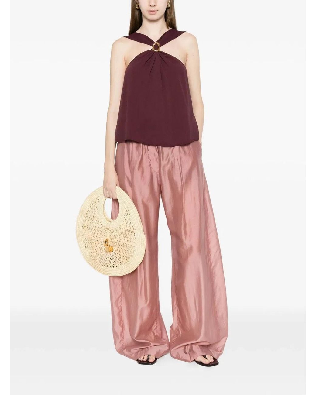 Forte_forte Purple Chic Crepe Marocaine Top