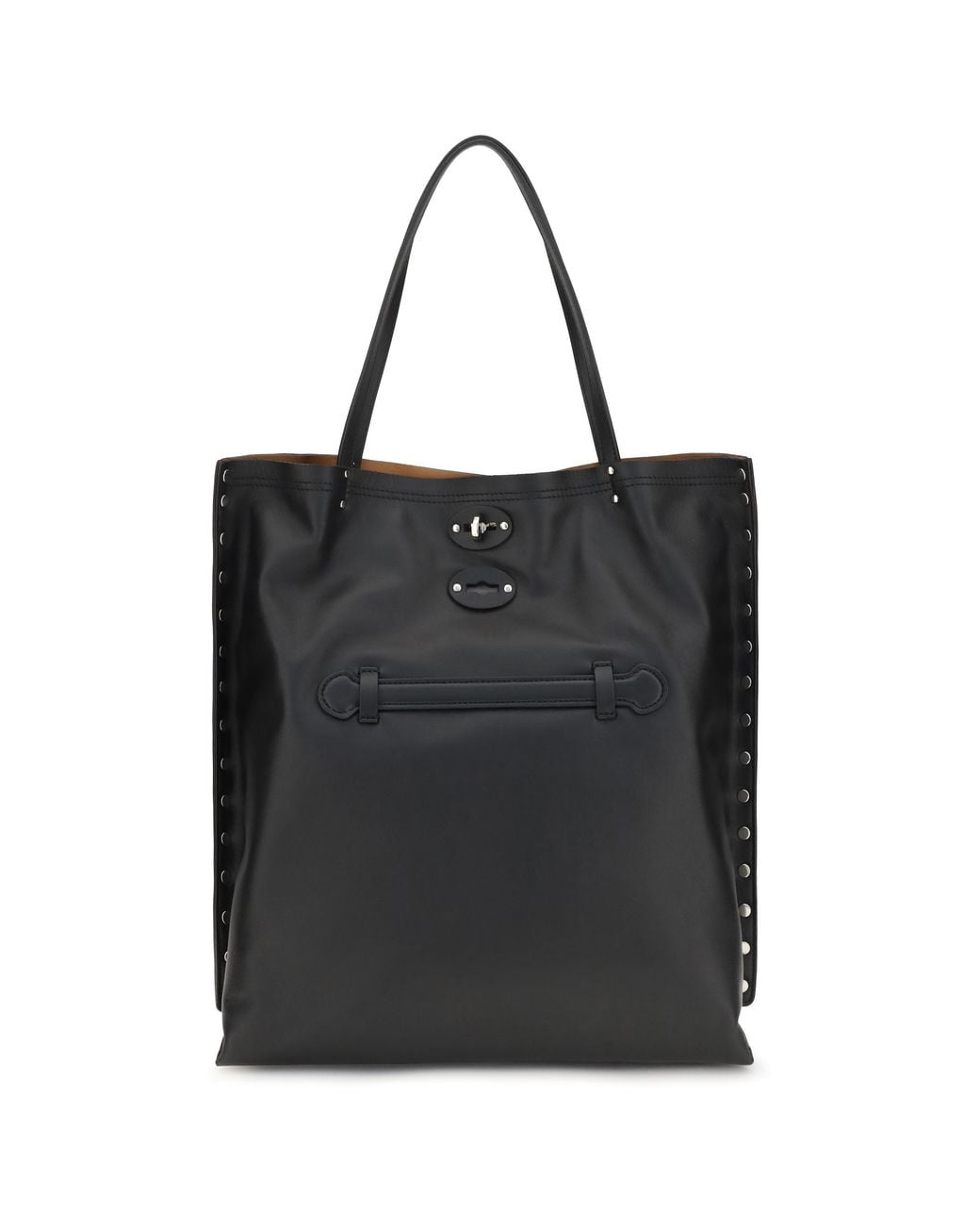 Zanellato Black Shoulder Bag Aspasso Saeta Calf Leather