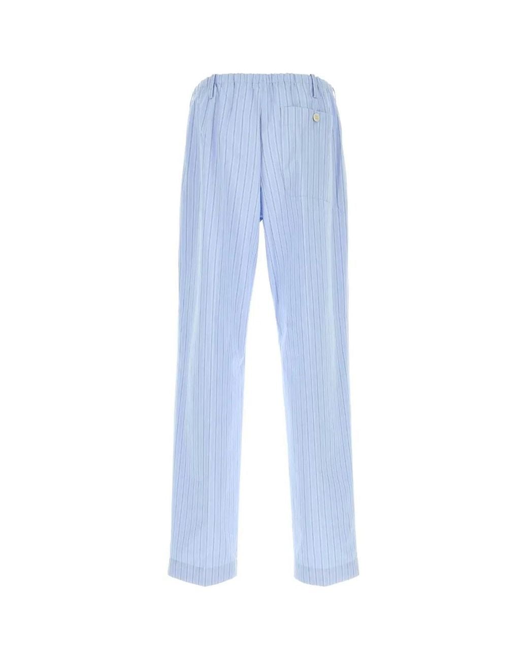 Dries Van Noten Blue 01780-Penny Long 3021 M.W.Pants for men