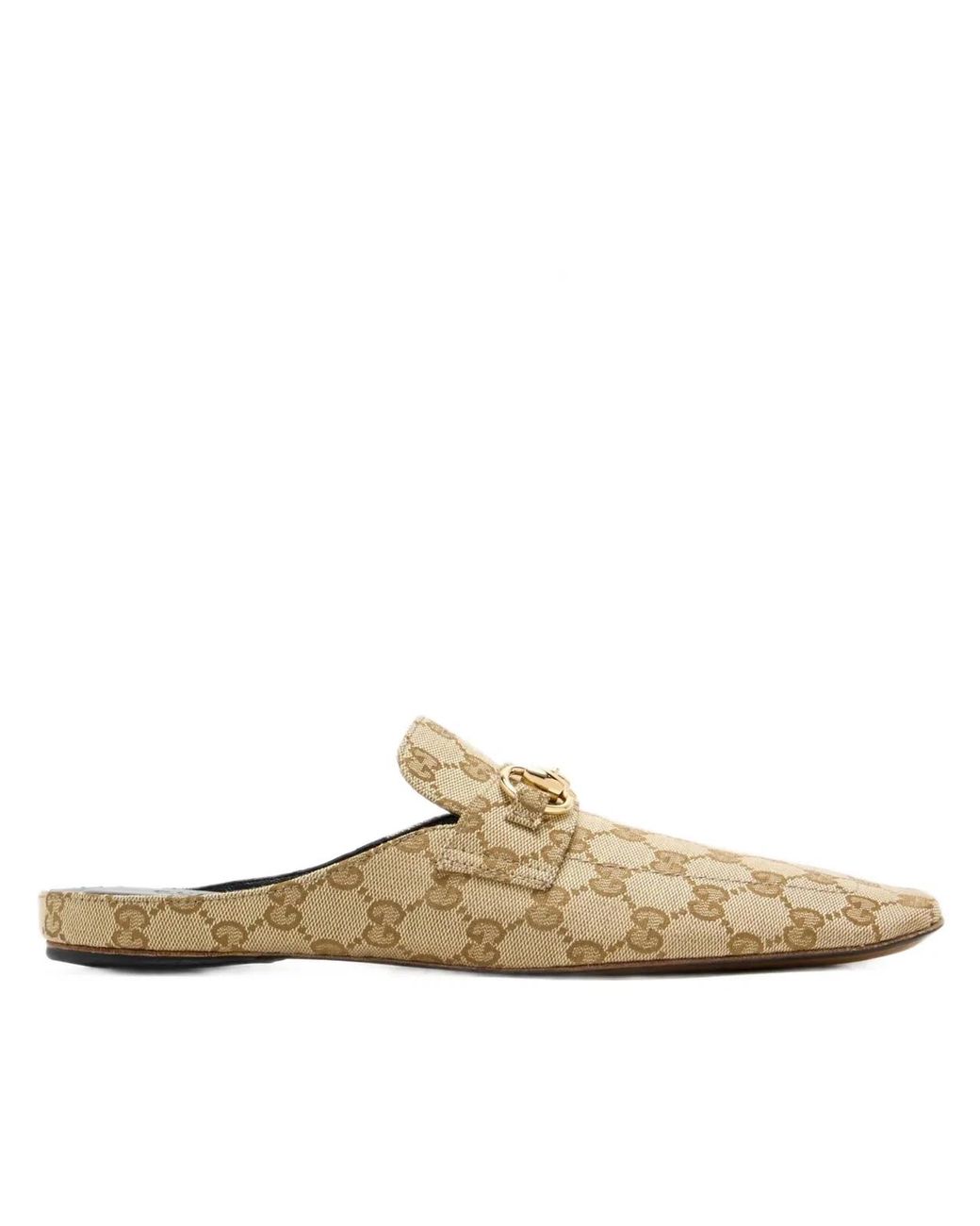 Gucci White Nude Neutrals Leather Ragazzo Mules