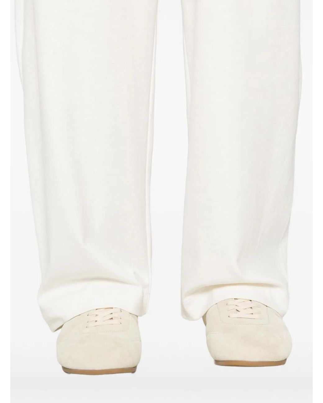 Emporio Armani White Straight-Leg Trousers for men