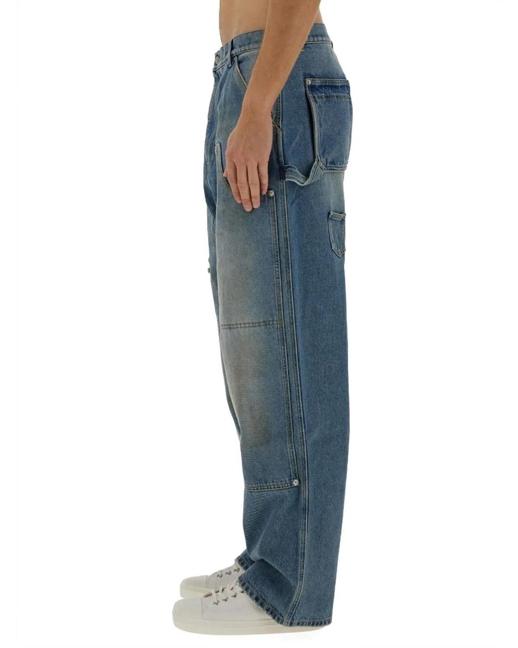 Moschino Couture Blue Wideleg Jeans for men
