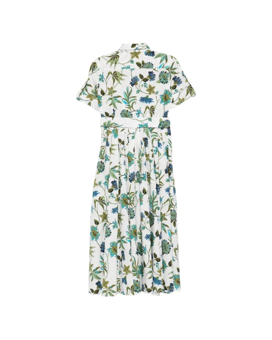 Fay Green Printed Cotton Chemisier Dress