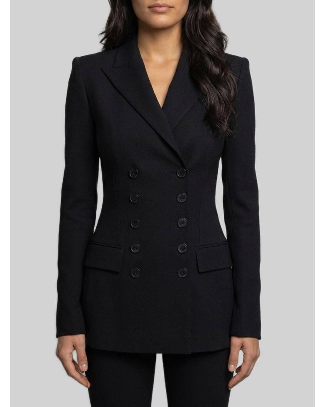 Dolce & Gabbana Black Dolce & Gabbana Doublebreasted Wool Jacket