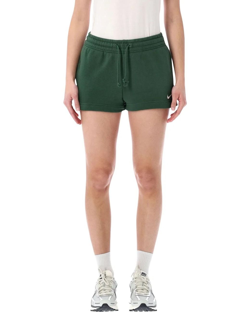 Nike Green Elastic Waist Fleece Shorts